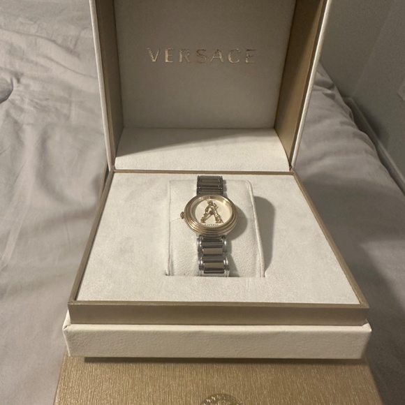 Gold and silver (band) Authentic Versace watch